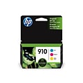 HP 910 Cyan/Magenta/Yellow Standard Yield Ink Cartridge, 3/Pack (3YN97AN#140), print up to 315 pages