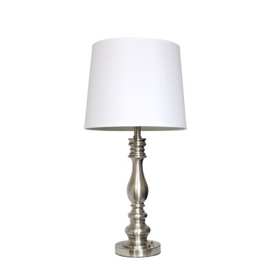 Elegant Designs Incandescent Lamp Set, Brushed Steel (LC1015-BST)