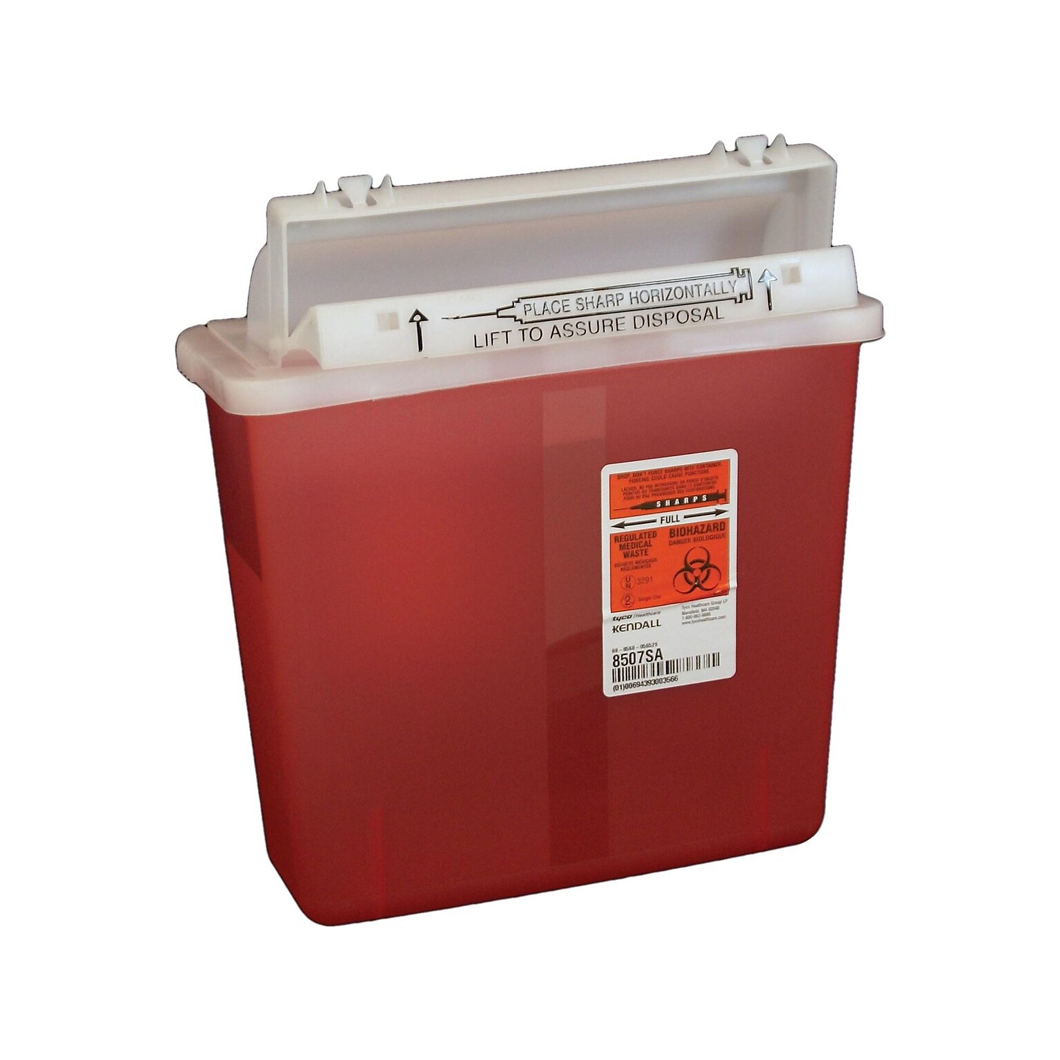 Covidien SharpStar 1.25 Gal. Sharps Containers, Transparent Red, 5/Box (K5SS1007SA)