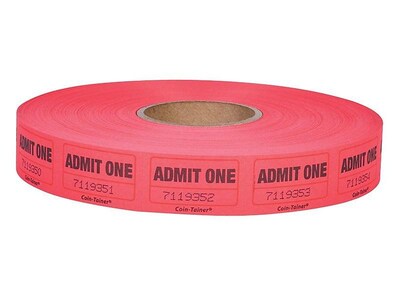 PAP-R Products Single Ticket Roll, 2000/Roll (602603R)