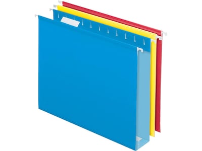 Pendaflex Reinforced Hanging File Folders, 2 Expansion, Letter Size, Assorted Color, 12/Box (PFX D9