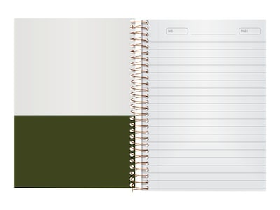 Ampad Gold Fibre 1-Subject Notebook, 5 x 7, College Ruled, 100 Sheets, Green (20-801R)