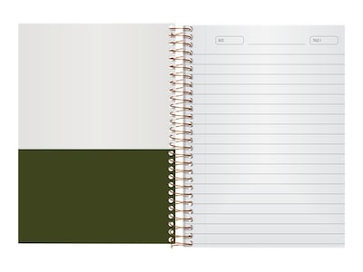 Ampad Gold Fibre Subject Notebooks, 5" x 7", College Ruled, 100 Sheets, Green (20-801R)