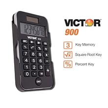 Victor 900 8-Digit Pocket Calculator, Black