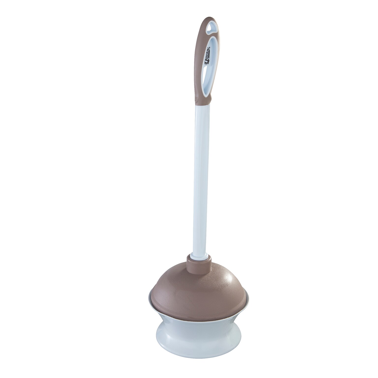 Quickie Plastic Toilet Plunger & Caddy w/ Microban (360MB)