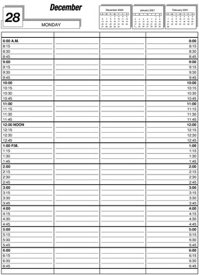 2021 Medical Arts Press® 8 1/2 x 11  4-Column Daily/Monthly Appointment Book, Black Cover