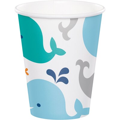 Creative Converting Blue Baby Whale Cups 8 pk (322195)