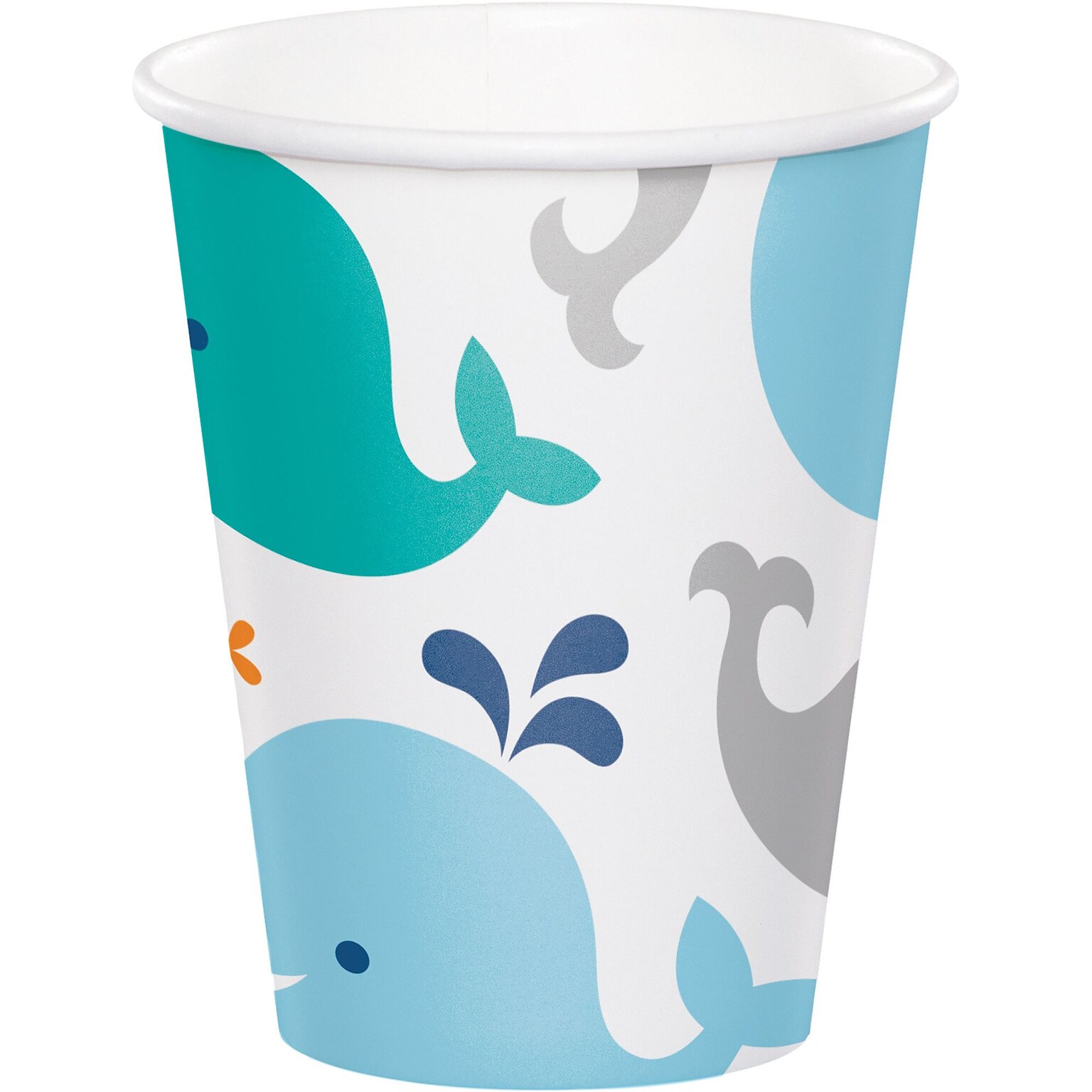 Creative Converting Blue Baby Whale Cups 8 pk (322195)