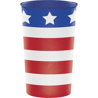 Creative Converting Patriotic Flag Plastic Cups (014392)