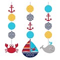 Creative Converting Ahoy Matey Nautical Hanging Cutouts 3 pk (997226)