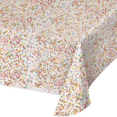 Creative Converting Confetti Sprinkles Plastic Tablecloths, 3 Count (DTC324667TC)