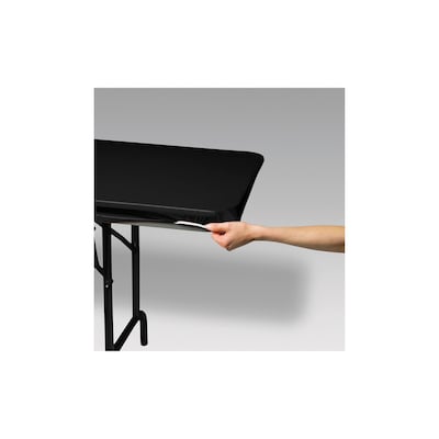 Creative Converting Stay Put Tablecovers Black, 30 x 96, 3 Count (DTC702000TC)