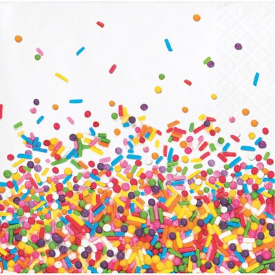 Creative Converting Confetti Sprinkles Beverage Napkins, 48 Count (DTC324665BNAP)
