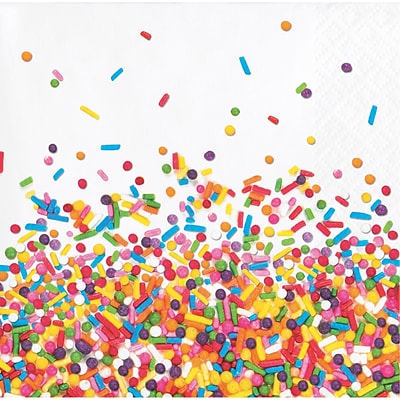 Creative Converting Confetti Sprinkles Beverage Napkins, 48 Count (DTC324665BNAP)