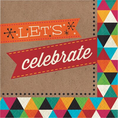 Creative Converting Birthday Kraft Celebrate Napkins 16 pk (661980)