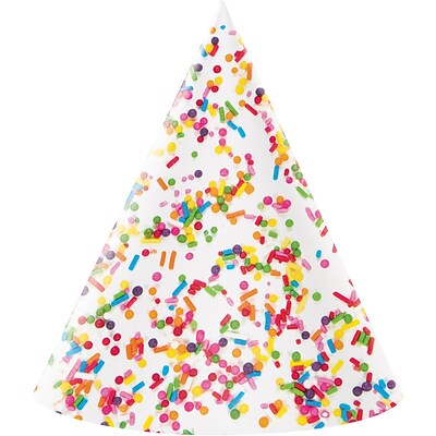 Creative Converting Confetti Sprinkles Party Hat 8 pk (324669)