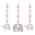 Creative Converting Little Peanut Girl Elephant Hanging Cutouts 3 pk (317224)