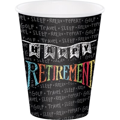 Creative Converting Retirement Chalk Cups, 8/pack (375977)