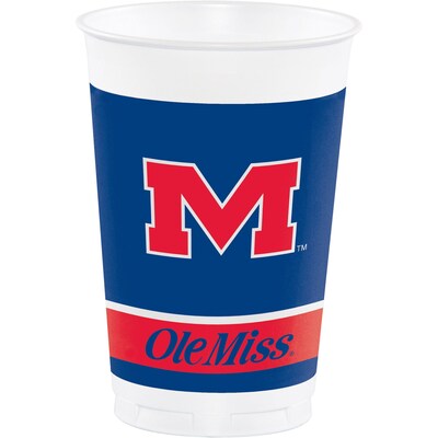 NCAA University of Mississippi Plastic Cups 8 pk (374893)