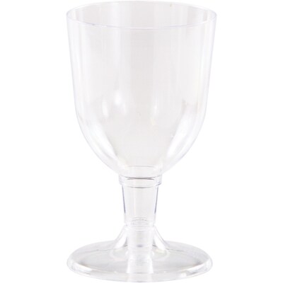 Creative Converting Silver Rimmed 5.5 oz Plastic Champagne Flutes, 8 Pack (317312)
