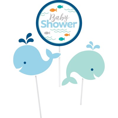Creative Converting Blue Baby Whale DIY Centerpiece Sticks 3 pk (324421)