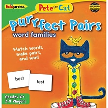 Edupress Pete the Cat Purrfect Pairs Game: Word Families (EP-3532)