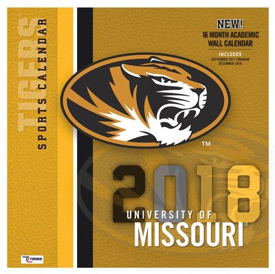 Missouri Tigers 2018 12X12 Team Wall Calendar (18998011810)