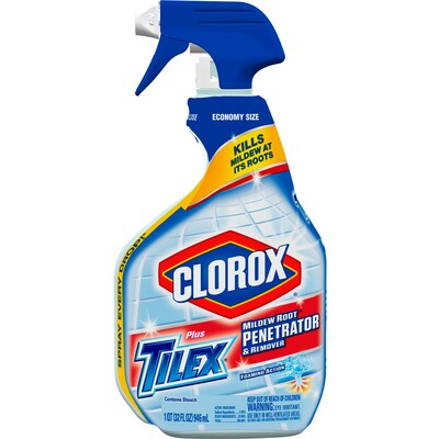 Clorox Plus Tilex Mildew Root Penetrator and Remover with Bleach, Spray Bottle, 32 Ounces (00263)