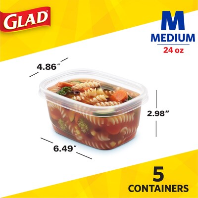 Glad 3-Pack Quart Plastic Bpa-free Reusable Food Storage Container with Lid  in the Food Storage Containers department at