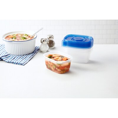 Glad Deep Dish Food Storage Containers & Lids, 64 oz - 3 pack