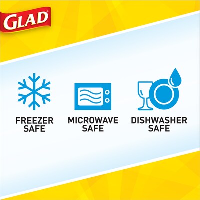 Glad® To Go Lunch Containers, 32 Oz., 4/Pack (78404)