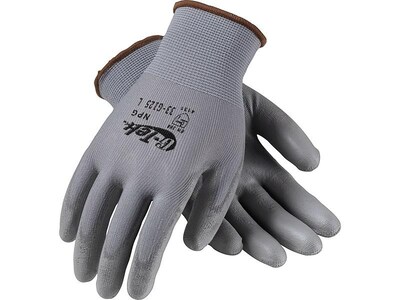 G-Tek 33-G125 Polyurethane Coated Nylon Gloves, Small, 13 Gauge, Gray, 12 Pairs (33-G125/S)