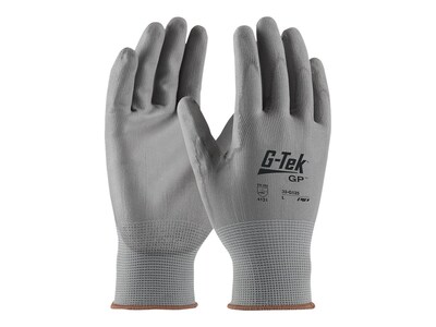 G-Tek 33-G125 Polyurethane Coated Nylon Gloves, Small, 13 Gauge, Gray, 12 Pairs (33-G125/S)