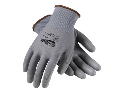 G-Tek 33-G125 Polyurethane Coated Nylon Gloves, Small, 13 Gauge, Gray, 12 Pairs (33-G125/S)