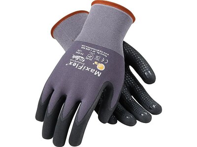 MaxiFlex Endurance Nitrile Gloves, Gray/Black, Dozen (34-844/XL)