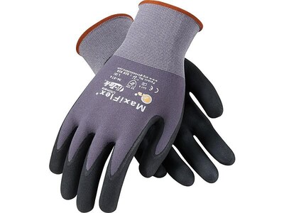 MaxiFlex Ultimate Nitrile Gloves, Gray/Black, Dozen (34-874/M)