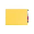 Smead Pressboard End Tab Classification Folder, 2-Divider, 2 Expansion, Legal Size, Yellow, 10/Box