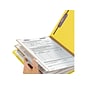 Smead Pressboard End Tab Classification Folder, 2-Divider, 2" Expansion, Legal Size, Yellow, 10/Box (29789)