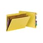 Smead Pressboard End Tab Classification Folder, 2-Divider, 2" Expansion, Legal Size, Yellow, 10/Box (29789)