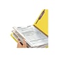 Smead Pressboard End Tab Classification Folder, 2-Divider, 2" Expansion, Legal Size, Yellow, 10/Box (29789)