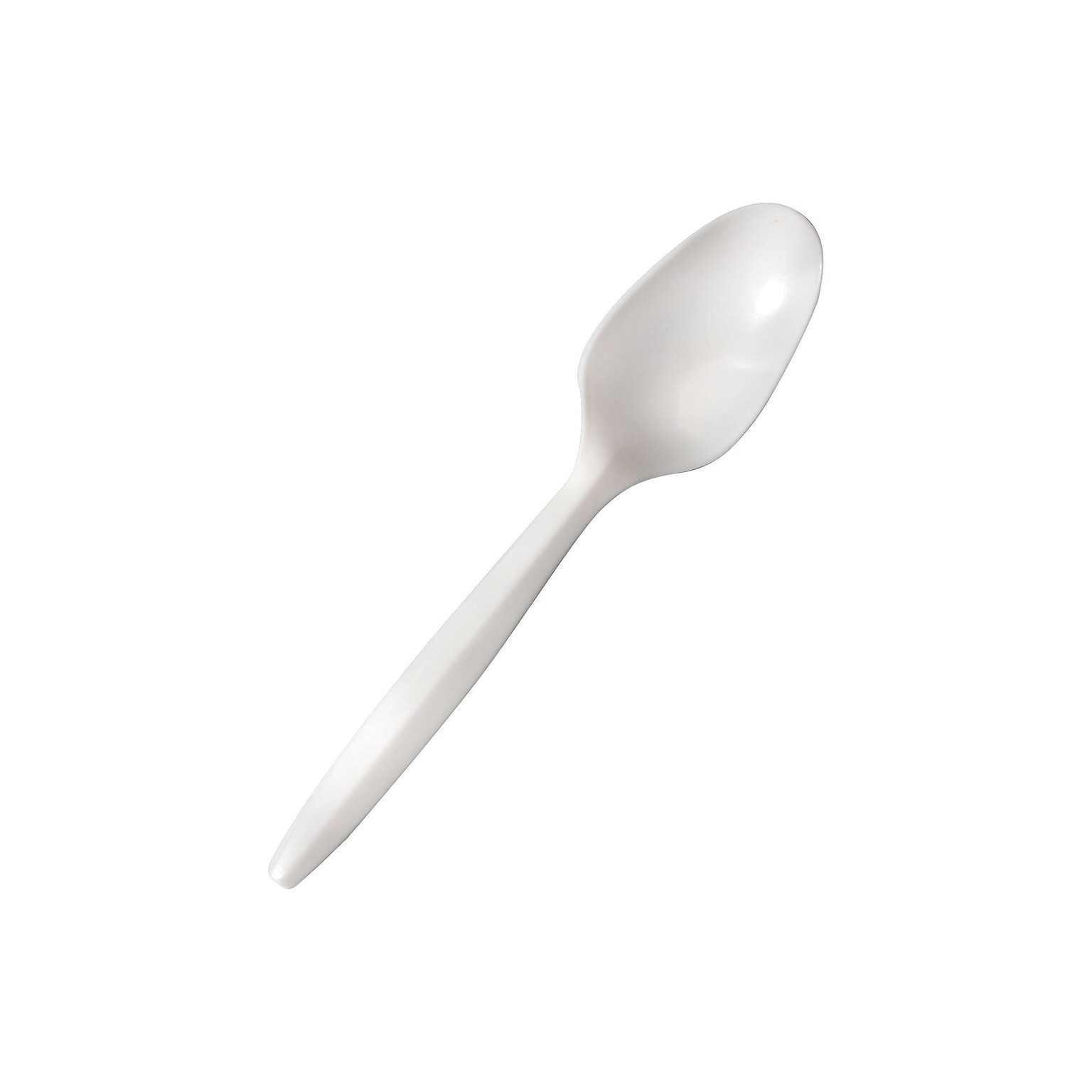 Berkley Square Plastic Teaspoons, Medium-Weight, White, 1000/Carton (1013000)