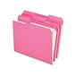 Pendaflex Reinforced File Folders, 1/3 Cut Tab, Letter Size, Pink, 100/Box (PFX R152 1/3 PIN)