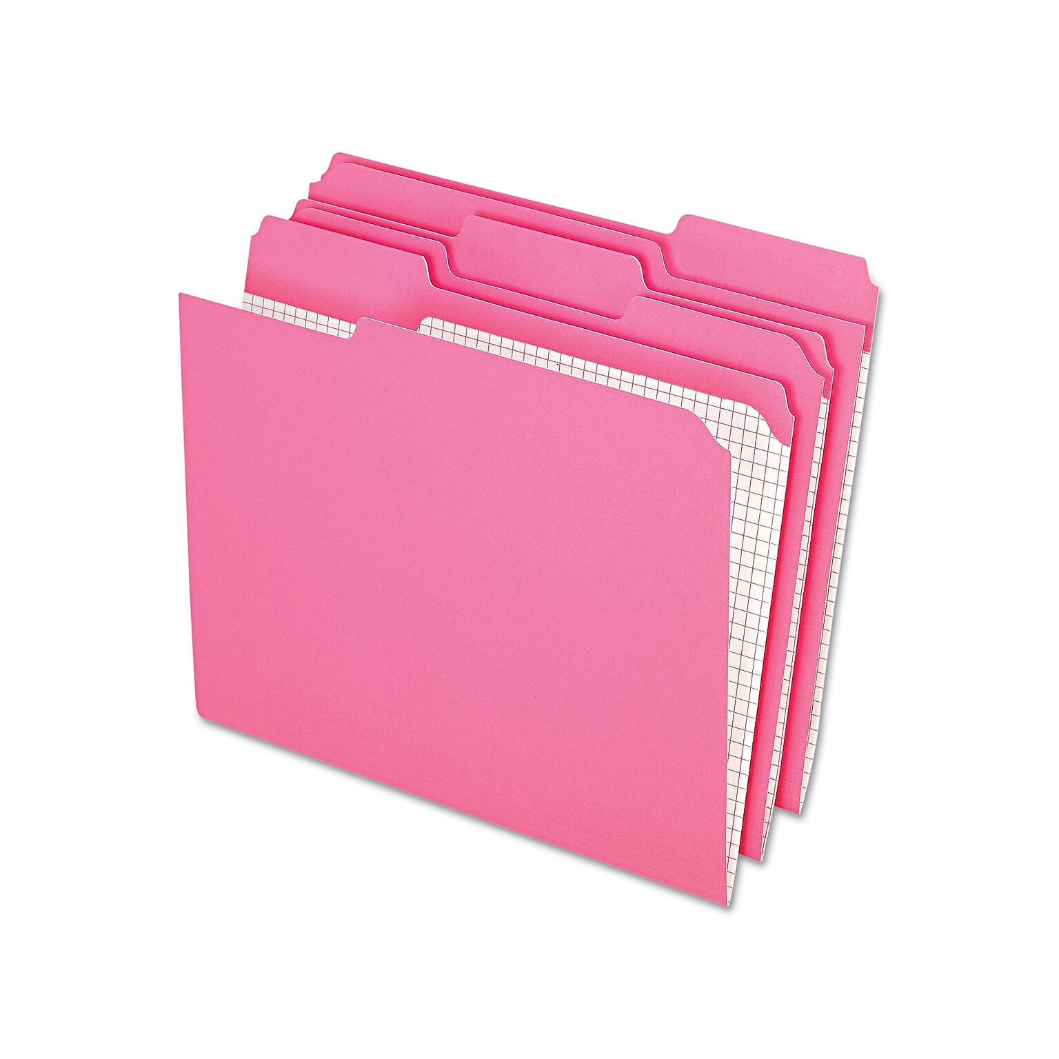 Pendaflex Double-Ply Reinforced Top Tab Colored File Folders, Letter Size, Pink, 100/Box (R15213PIN)