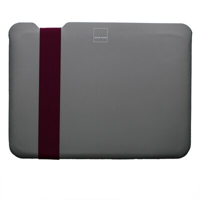 Acme Made Skinny StretchShell Neoprene Laptop Sleeve for 12.9 Laptops, Grey/Fuchsia (AM10551)