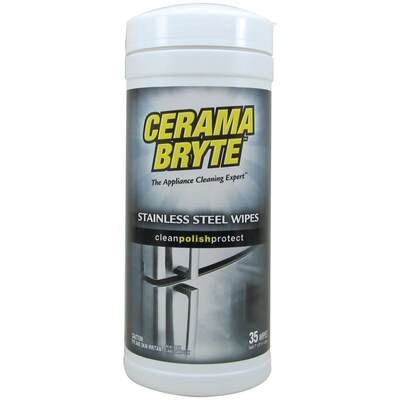 Cerama Bryte 48635 Stainless Steel Cleaning Wipes, 35-ct