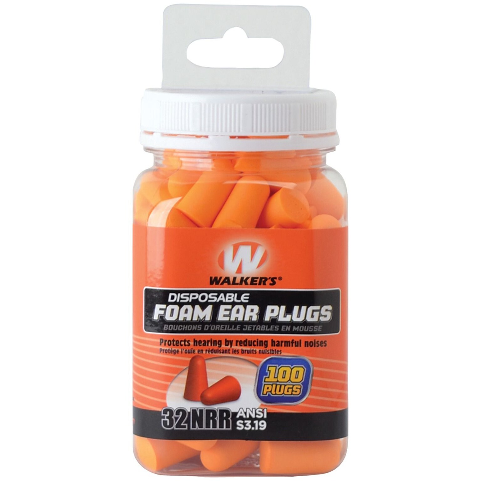 Walkers Game Ear Gwp-fp-50pk Foam Ear Plugs, 100-ct Jar