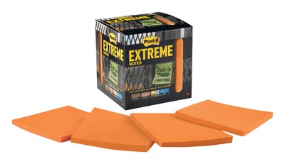 Post-it® Extreme Notes, 3 x 3, Orange, 45 Sheets/Pad, 12 Pads/Pack (EXTRM33-12TRYO)