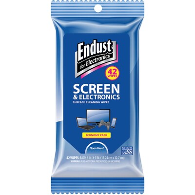 Endust Efe14712 Screen & Electronic Wipes Soft Pack, 42 Ct
