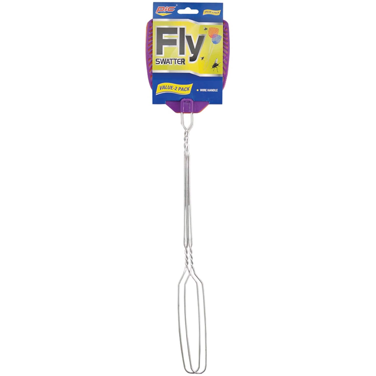PIC Wire Handle Fly Swatter, 2-Pack, (WIRE-2PK)