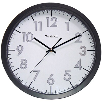 Westclox Round Office Wall Clock, Plastic, 14 (NYL32067)